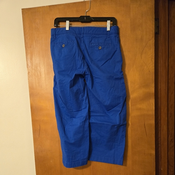 Boden Blue Seamed Cropped Wide Leg Pants 6 - Picture 2 of 4